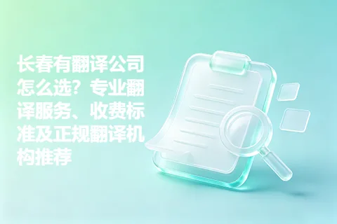 长春有翻译公司怎么选？专业翻译服务、收费标准及正规翻译机构推荐