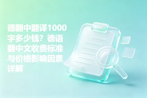 德翻中翻译1000字多少钱？德语翻中文收费标准与价格影响因素详解