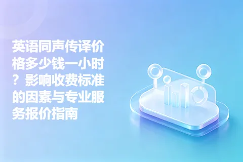 英语同声传译价格多少钱一小时？影响收费标准的因素与专业服务报价指南