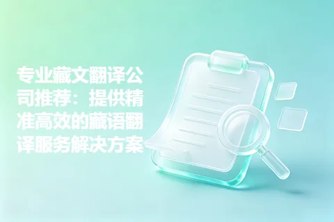 专业藏文翻译公司推荐：提供精准高效的藏语翻译服务解决方案