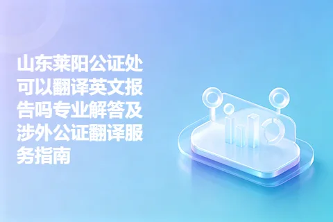 山东莱阳公证处可以翻译英文报告吗专业解答及涉外公证翻译服务指南