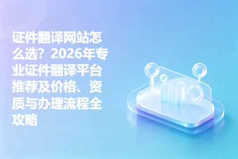 证件翻译网站怎么选？2026年专业证件翻译平台推荐及价格、资质与办理流程全攻略