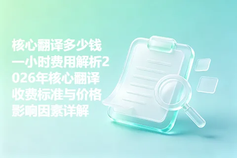 核心翻译多少钱一小时费用解析2026年核心翻译收费标准与价格影响因素详解