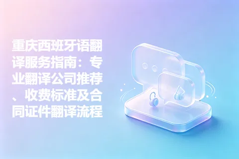 重庆西班牙语翻译服务指南：专业翻译公司推荐、收费标准及合同证件翻译流程