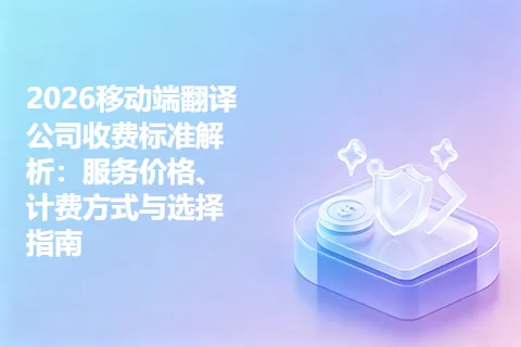 2026移动端翻译公司收费标准解析：服务价格、计费方式与选择指南