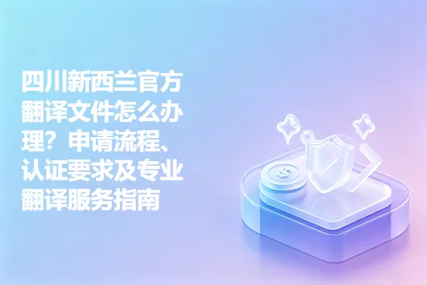 四川新西兰官方翻译文件怎么办理？申请流程、认证要求及专业翻译服务指南