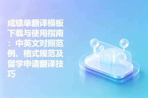 成绩单翻译模板下载与使用指南：中英文对照范例、格式规范及留学申请翻译技巧