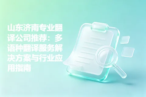 山东济南专业翻译公司推荐：多语种翻译服务解决方案与行业应用指南