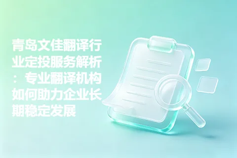 青岛文佳翻译行业定投服务解析：专业翻译机构如何助力企业长期稳定发展