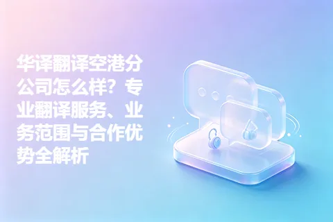 华译翻译空港分公司怎么样？专业翻译服务、业务范围与合作优势全解析