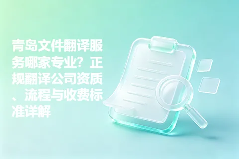 青岛文件翻译服务哪家专业？正规翻译公司资质、流程与收费标准详解