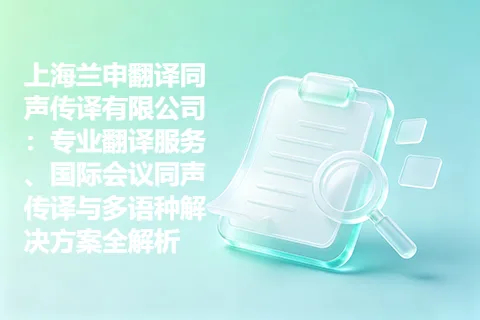 上海兰申翻译同声传译有限公司：专业翻译服务、国际会议同声传译与多语种解决方案全解析