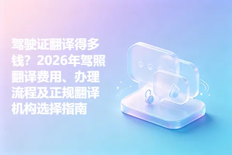 驾驶证翻译得多钱？2026年驾照翻译费用、办理流程及正规翻译机构选择指南