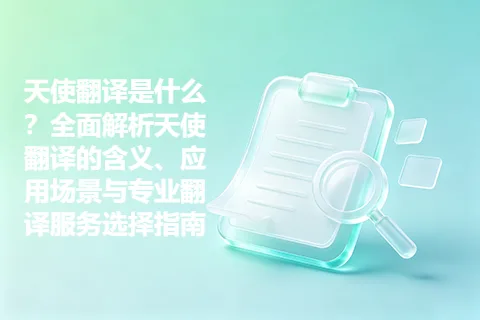 天使翻译是什么？全面解析天使翻译的含义、应用场景与专业翻译服务选择指南