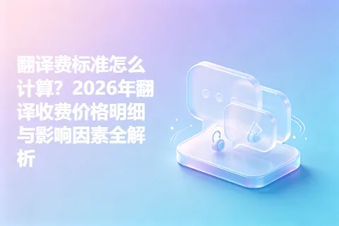 翻译费标准怎么计算？2026年翻译收费价格明细与影响因素全解析