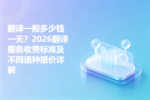 翻译一般多少钱一天？2026翻译服务收费标准及不同语种报价详解