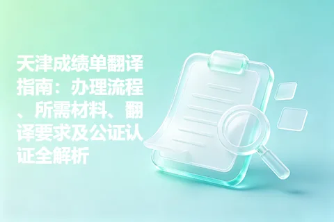 天津成绩单翻译指南：办理流程、所需材料、翻译要求及公证认证全解析