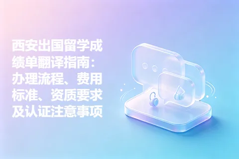西安出国留学成绩单翻译指南：办理流程、费用标准、资质要求及认证注意事项