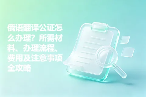 俄语翻译公证怎么办理？所需材料、办理流程、费用及注意事项全攻略