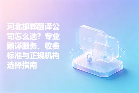河北邯郸翻译公司怎么选？专业翻译服务、收费标准与正规机构选择指南