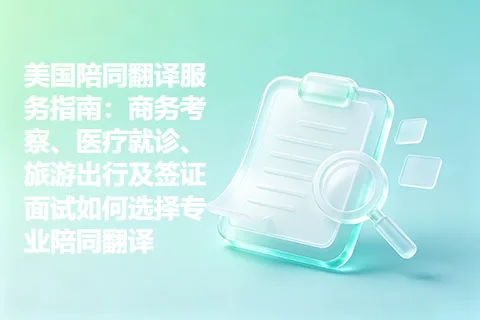 美国陪同翻译服务指南：商务考察、医疗就诊、旅游出行及签证面试如何选择专业陪同翻译