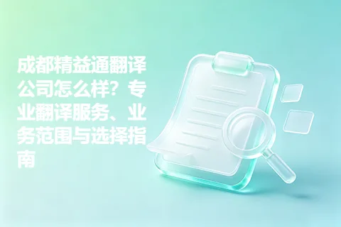 成都精益通翻译公司怎么样？专业翻译服务、业务范围与选择指南