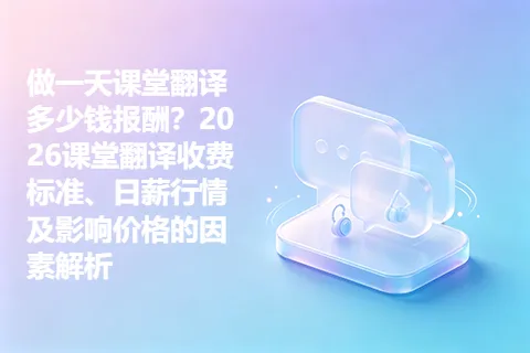 做一天课堂翻译多少钱报酬？2026课堂翻译收费标准、日薪行情及影响价格的因素解析