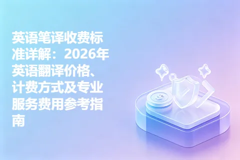 英语笔译收费标准详解：2026年英语翻译价格、计费方式及专业服务费用参考指南