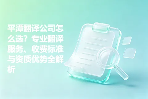 平潭翻译公司怎么选？专业翻译服务、收费标准与资质优势全解析