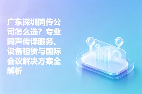 广东深圳同传公司怎么选？专业同声传译服务、设备租赁与国际会议解决方案全解析
