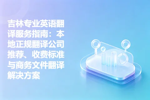 吉林专业英语翻译服务指南：本地正规翻译公司推荐、收费标准与商务文件翻译解决方案