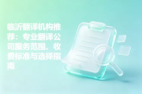 临沂翻译机构推荐：专业翻译公司服务范围、收费标准与选择指南