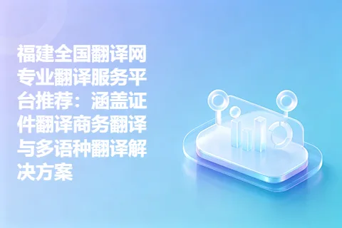 福建全国翻译网专业翻译服务平台推荐：涵盖证件翻译商务翻译与多语种翻译解决方案