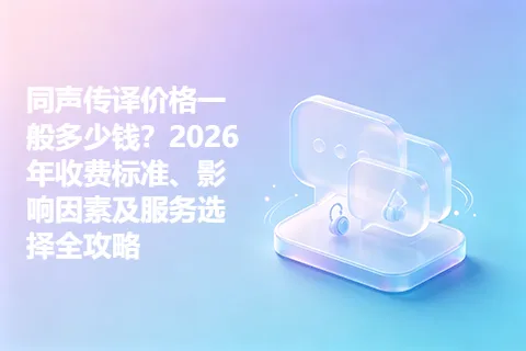 同声传译价格一般多少钱？2026年收费标准、影响因素及服务选择全攻略