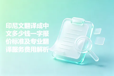 印尼文翻译成中文多少钱一字报价标准及专业翻译服务费用解析