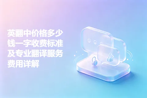 英翻中价格多少钱一字收费标准及专业翻译服务费用详解