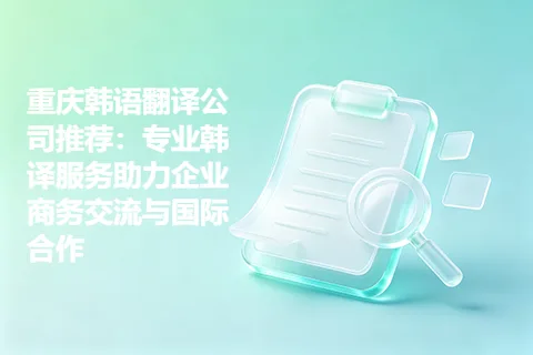重庆韩语翻译公司推荐：专业韩译服务助力企业商务交流与国际合作