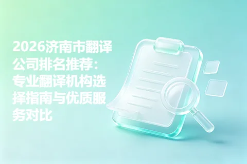 2026济南市翻译公司排名推荐：专业翻译机构选择指南与优质服务对比