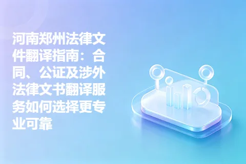 河南郑州法律文件翻译指南：合同、公证及涉外法律文书翻译服务如何选择更专业可靠