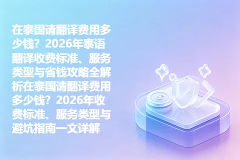 在泰国请翻译费用多少钱？2026年泰语翻译收费标准、服务类型与省钱攻略全解析在泰国请翻译费用多少钱？2026年收费标准、服务类型与避坑指南一文详解
