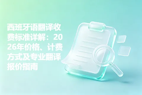 西班牙语翻译收费标准详解：2026年价格、计费方式及专业翻译报价指南