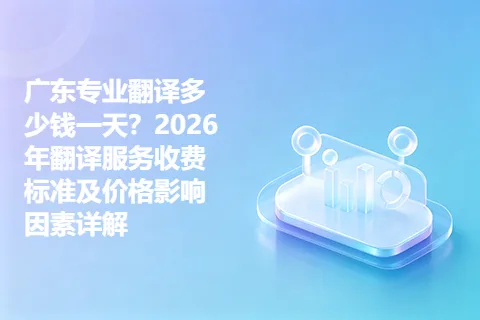 广东专业翻译多少钱一天？2026年翻译服务收费标准及价格影响因素详解