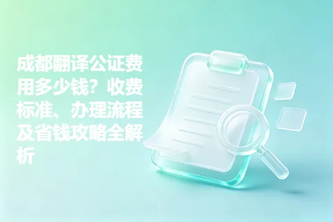 成都翻译公证费用多少钱？收费标准、办理流程及省钱攻略全解析