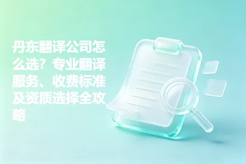 丹东翻译公司怎么选？专业翻译服务、收费标准及资质选择全攻略