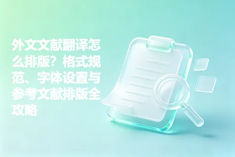 外文文献翻译怎么排版？格式规范、字体设置与参考文献排版全攻略