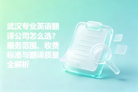 武汉专业英语翻译公司怎么选？服务范围、收费标准与翻译质量全解析