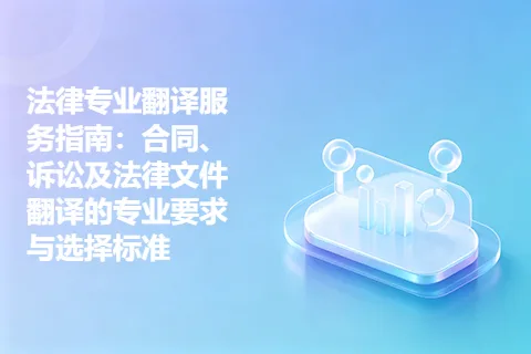 法律专业翻译服务指南：合同、诉讼及法律文件翻译的专业要求与选择标准