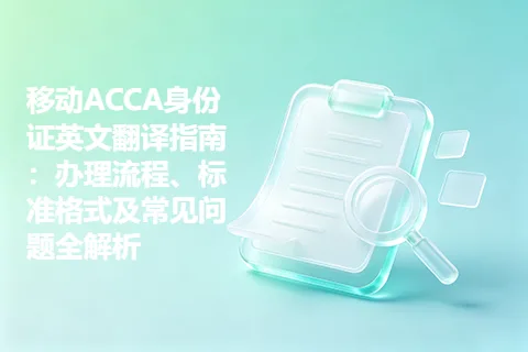 移动ACCA身份证英文翻译指南：办理流程、标准格式及常见问题全解析