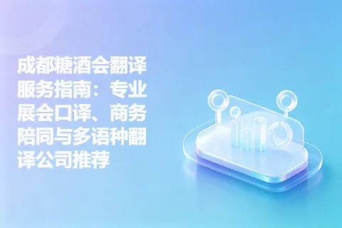 成都糖酒会翻译服务指南：专业展会口译、商务陪同与多语种翻译公司推荐