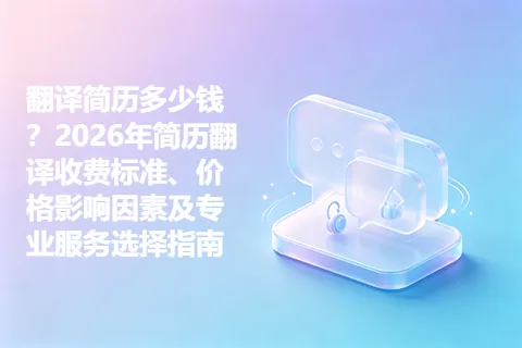 翻译简历多少钱？2026年简历翻译收费标准、价格影响因素及专业服务选择指南